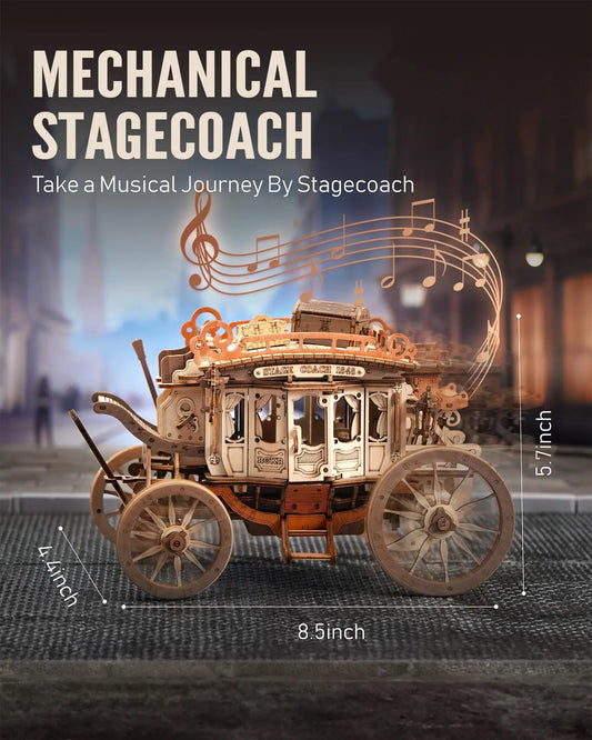 ROKR Stagecoachi muusikakarp - 3D puidust pusle 